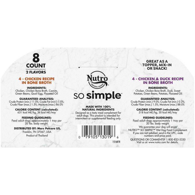Nutro So Simple Meal Complement Chicken & Duck Adult Wet Dog Food