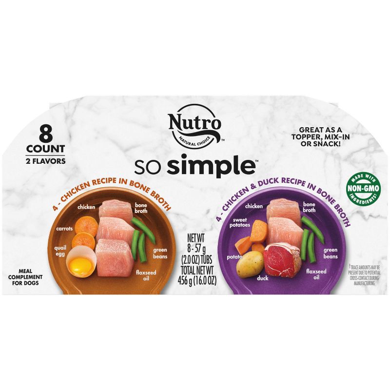 slide 1 of 9, Nutro So Simple Meal Complement Chicken & Duck Adult Wet Dog Food - 32oz, 32 oz