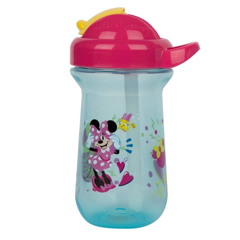 slide 3 of 9, The First Years Disney Minnie Mouse Flip Top Straw Cup - 2pk/10oz, 2 ct; 10 oz