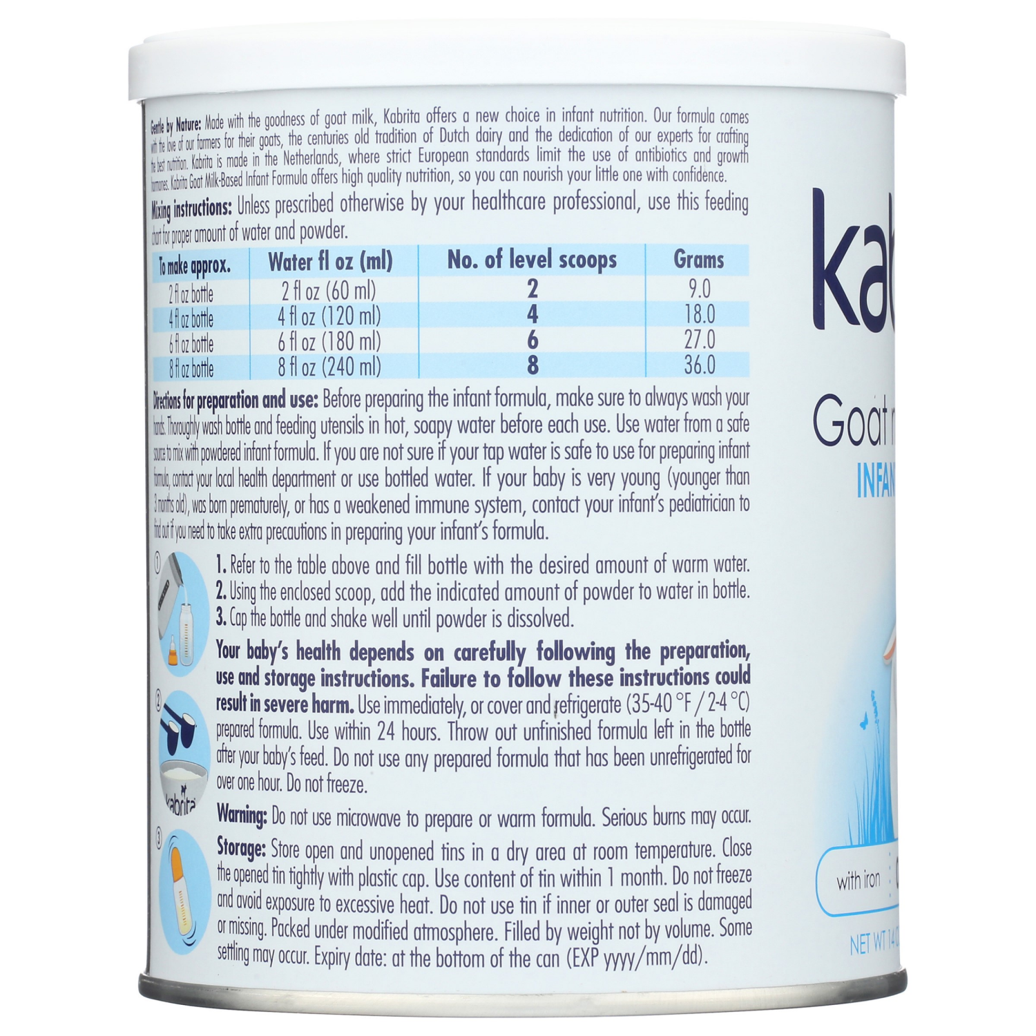 slide 3 of 4, Kabrita Goat Milk Infant Formula, 14 oz