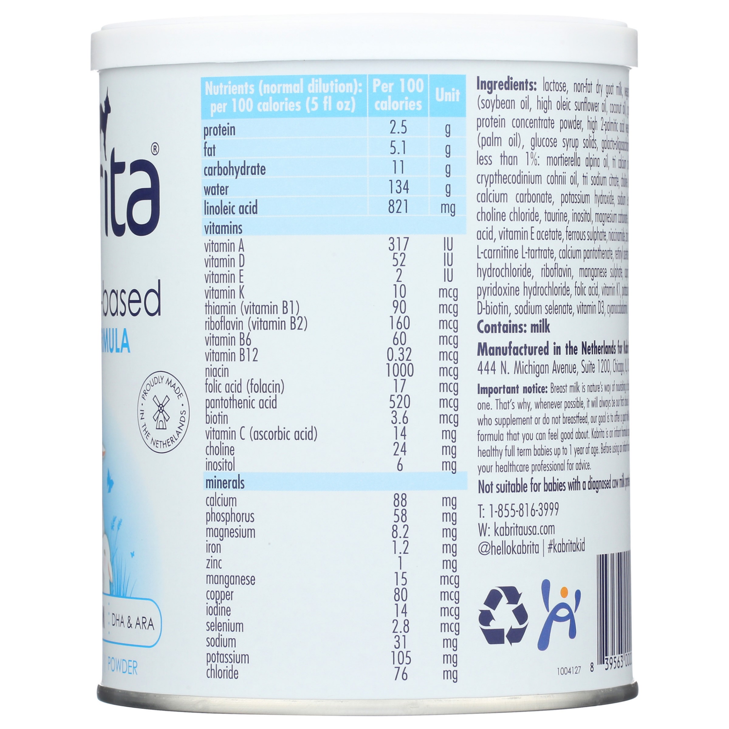 slide 4 of 4, Kabrita Goat Milk Infant Formula, 14 oz
