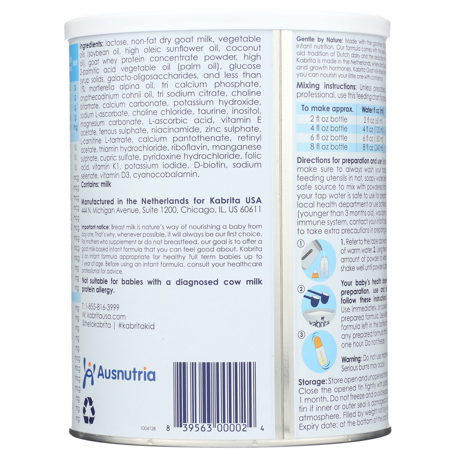 slide 2 of 4, Kabrita 0-12 M Goat Milk-Based Infant Formula 28 oz, 28 oz