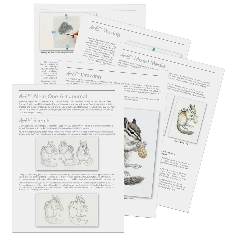 slide 2 of 2, 9"x12" All-in-One Art Spiral Journal 60 sheets - UCreate, 1 ct