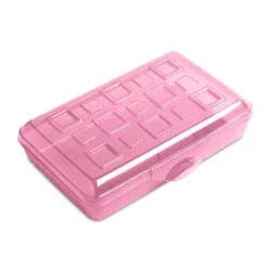 Sterilite Pencil Box Translucent Pink Glitter