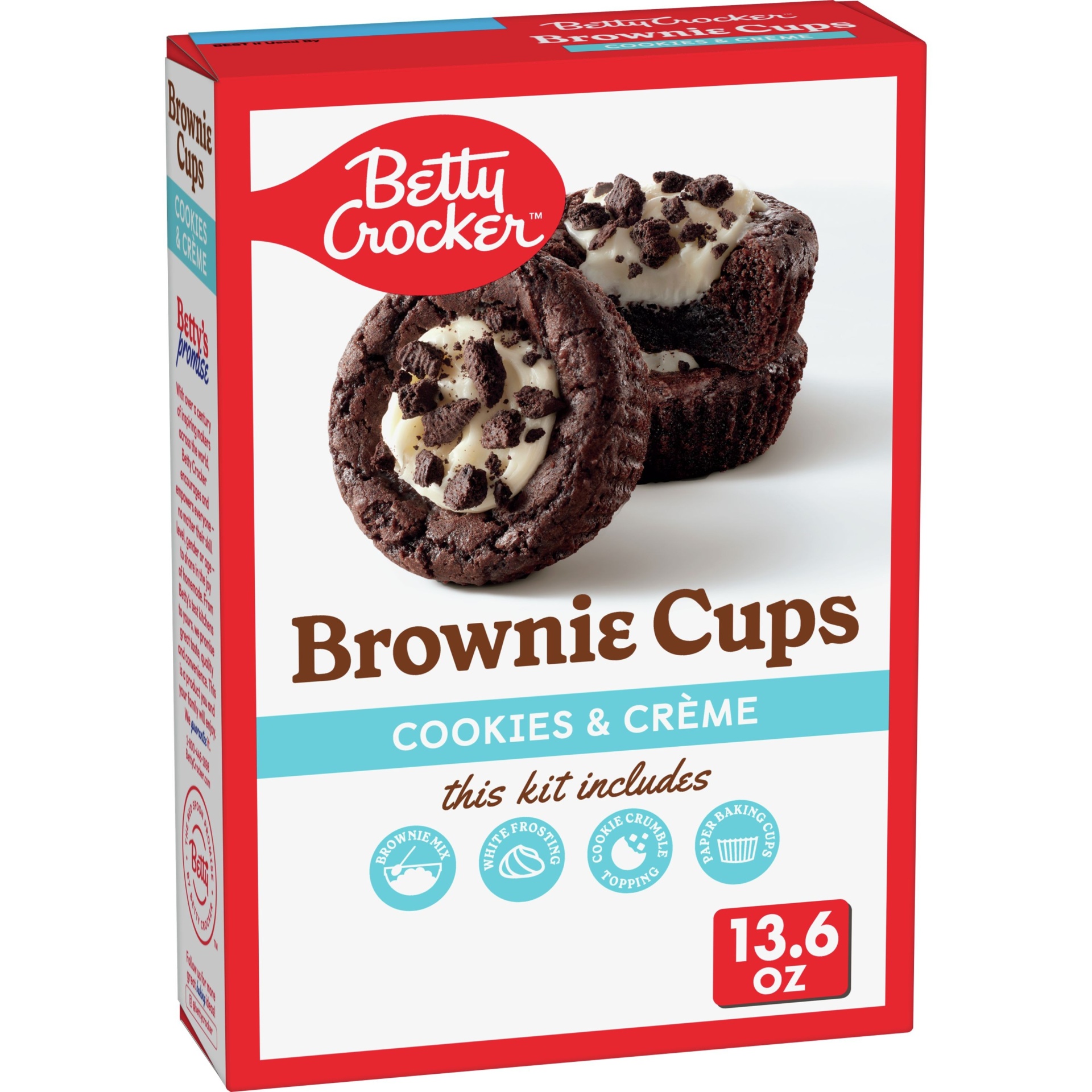 slide 1 of 1, Betty Crocker Brownie Cups Cookies & Crème - 13.6oz, 13.6 oz
