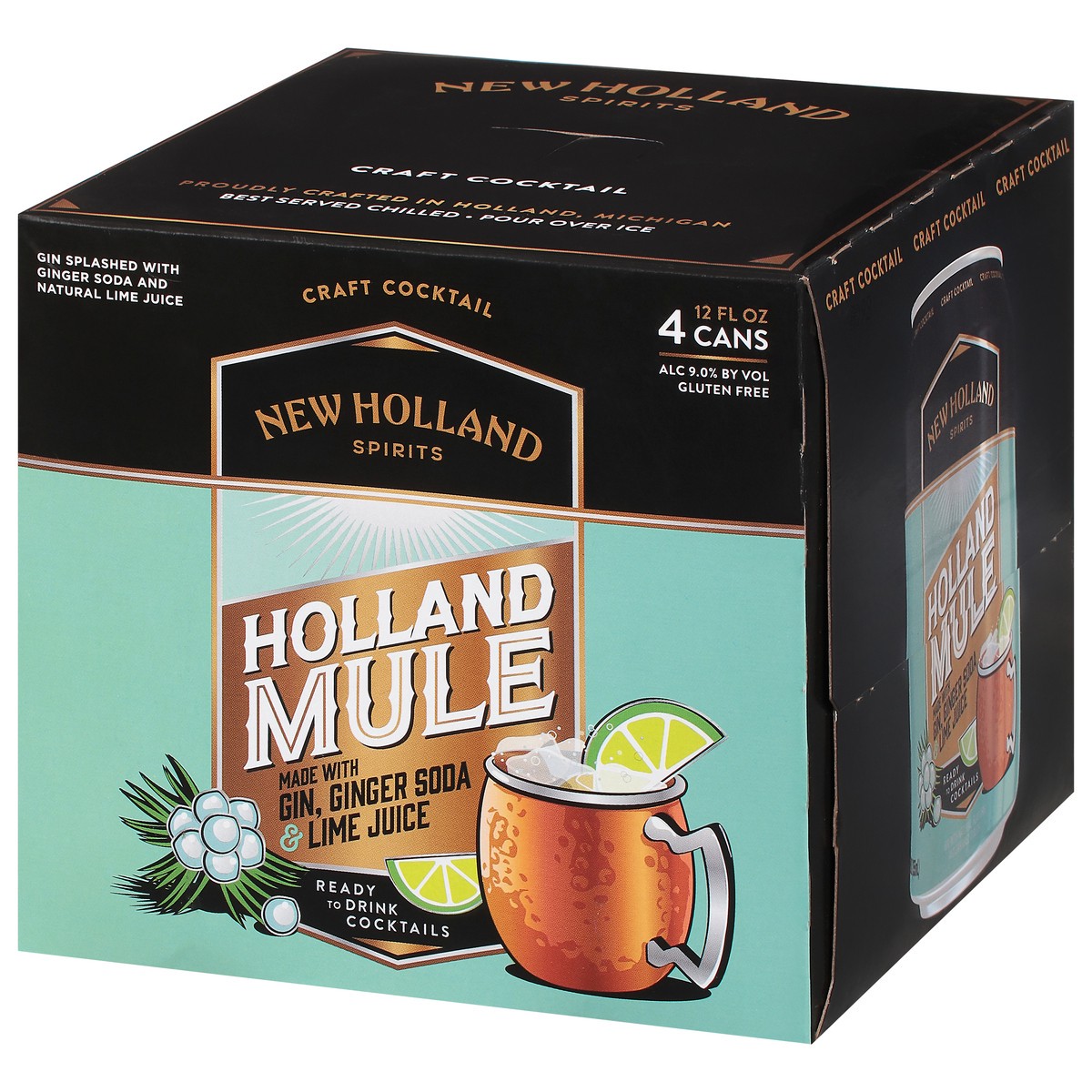 slide 3 of 11, New Holland Spirits Holland Mule With Ginger Soda & Gin, 4 ct; 12 oz