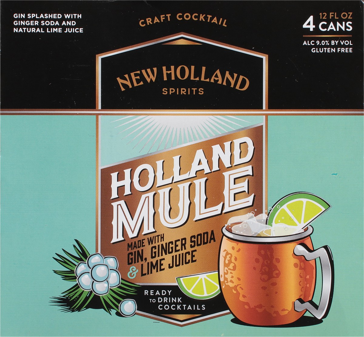 slide 4 of 11, New Holland Spirits Holland Mule With Ginger Soda & Gin, 4 ct; 12 oz