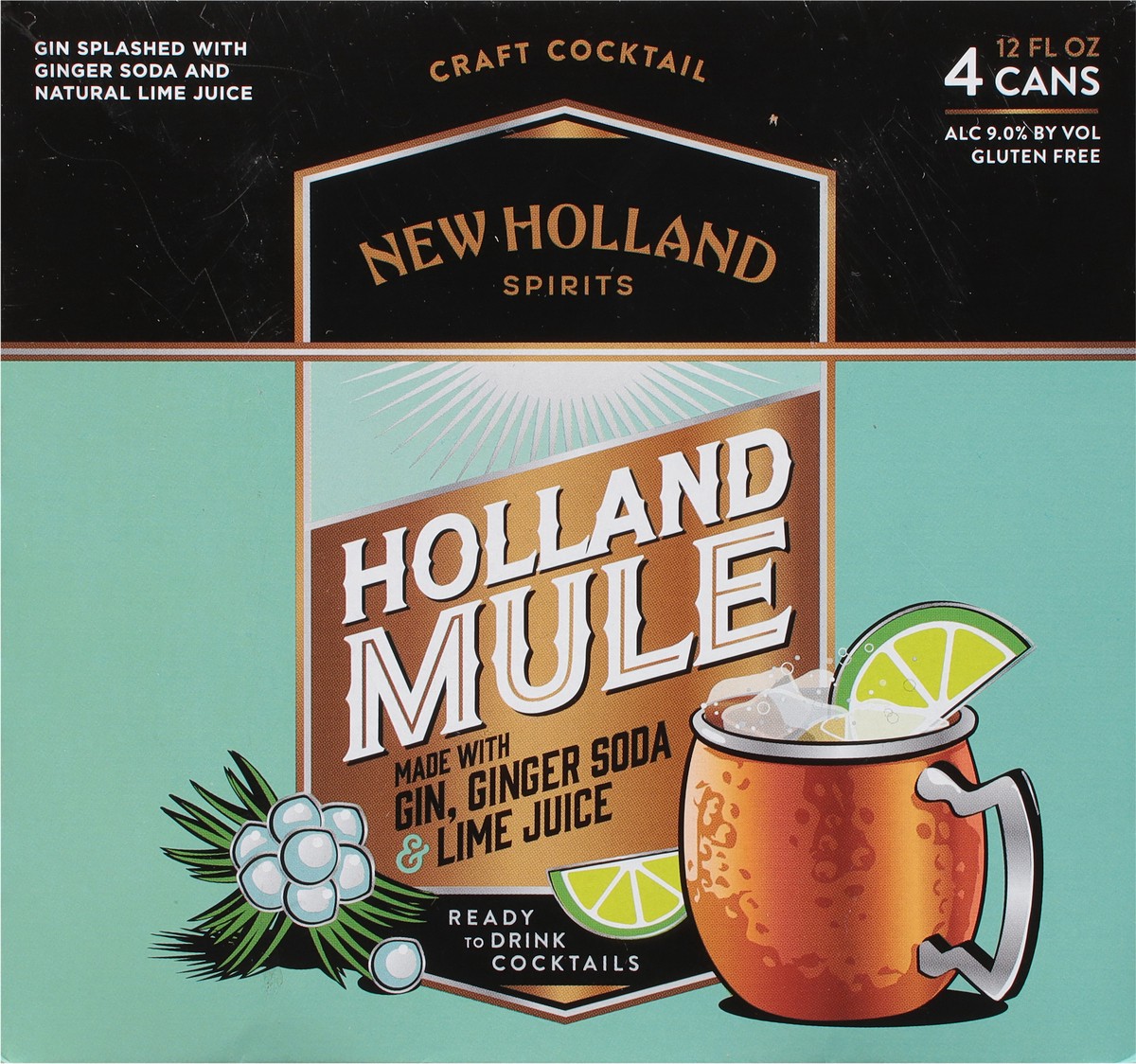 slide 5 of 11, New Holland Spirits Holland Mule With Ginger Soda & Gin, 4 ct; 12 oz
