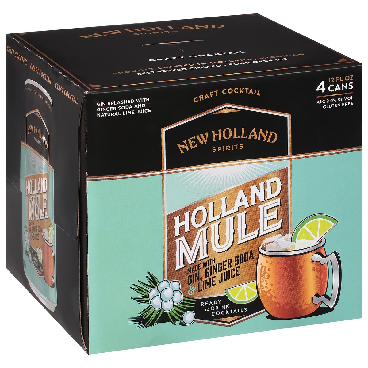 slide 9 of 11, New Holland Spirits Holland Mule With Ginger Soda & Gin, 4 ct; 12 oz