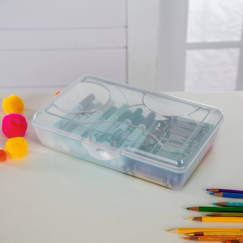 slide 4 of 4, Sterilite School Supply Pencil Box Clear, 1 ct