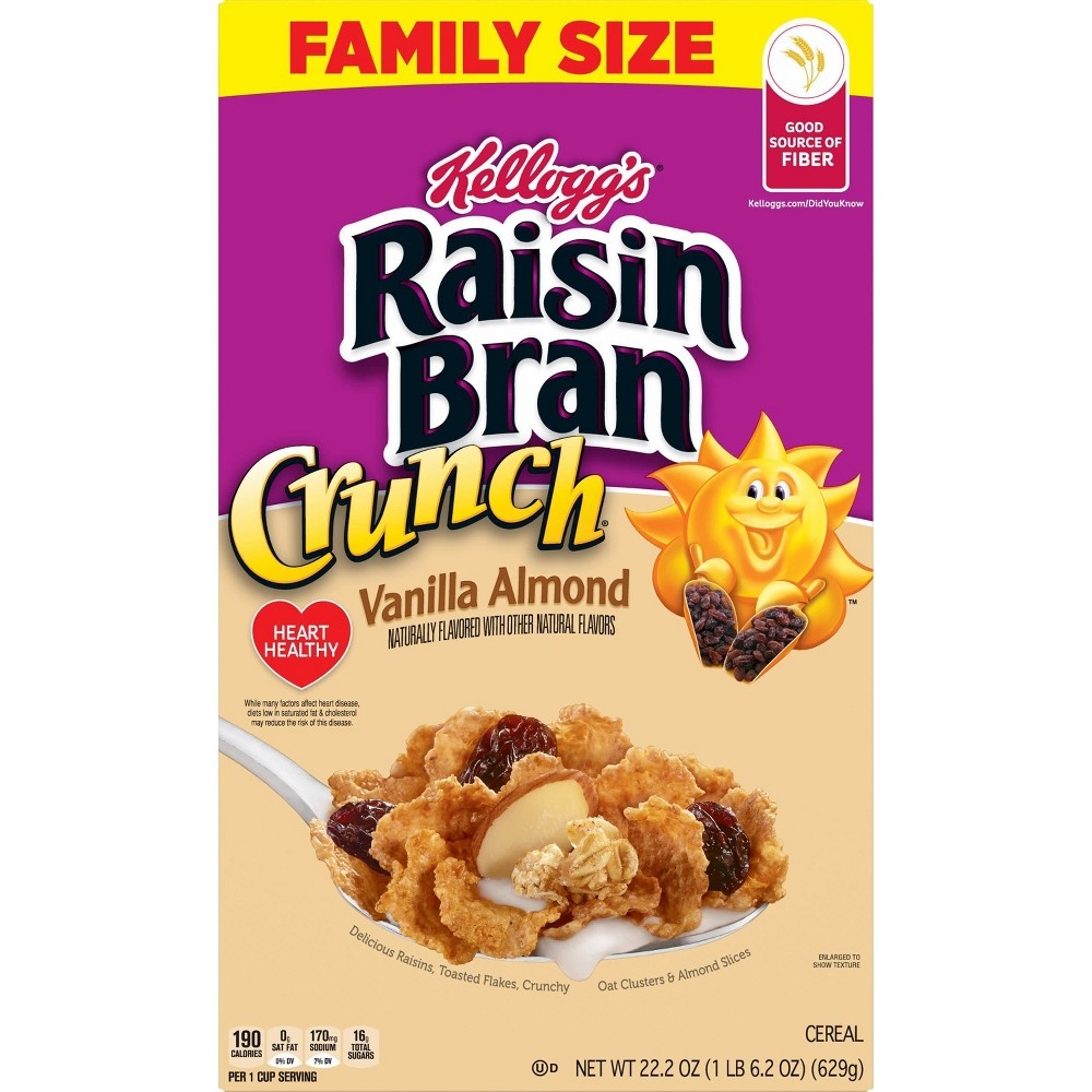 slide 4 of 6, Kellogg's Raisin Bran Crunch Vanilla Almond - 22.2oz, 22.2 oz