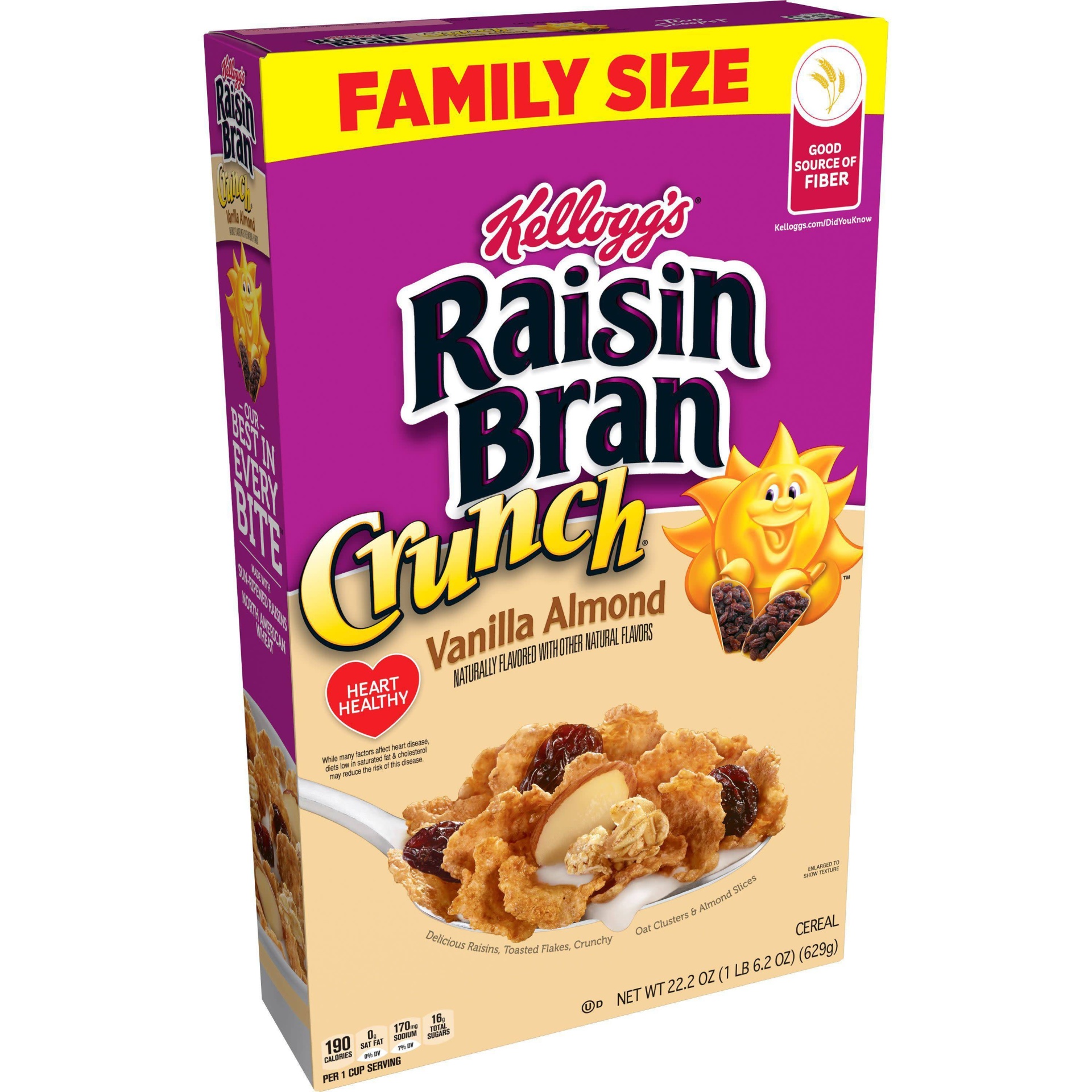 slide 1 of 6, Kellogg's Raisin Bran Crunch Vanilla Almond - 22.2oz, 22.2 oz