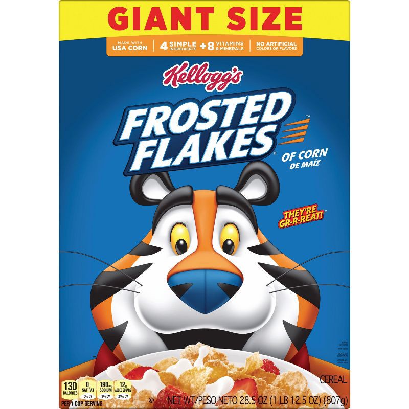 slide 6 of 11, Kellogg's Frosted Flakes Giant Size Breakfast Cereal - 28.5oz, 28.5 oz