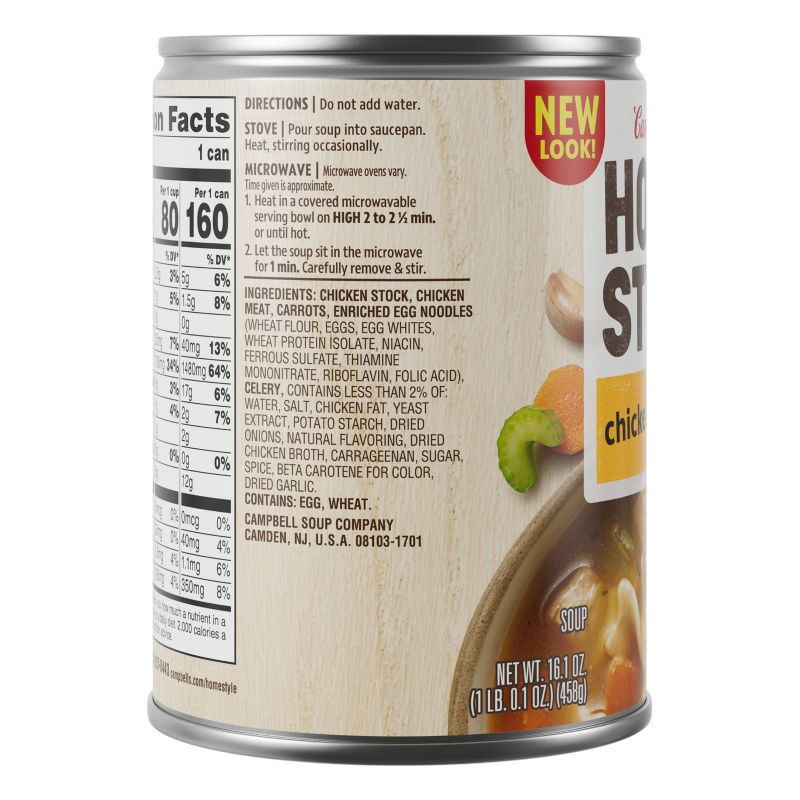 slide 2 of 6, Campbell's Homestyle Chicken Noodle Soup, 16.1 OZ Can, 16.100 oz