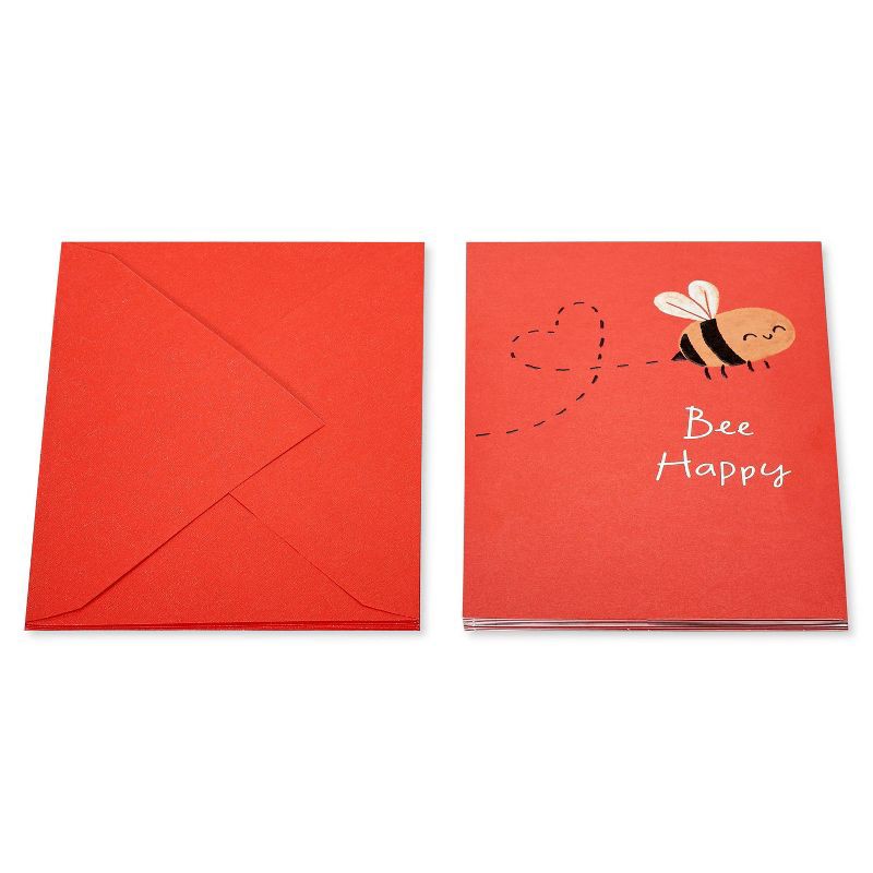 slide 6 of 7, Carlton Cards 8ct Valentine's Day Cards Bee, 8 ct