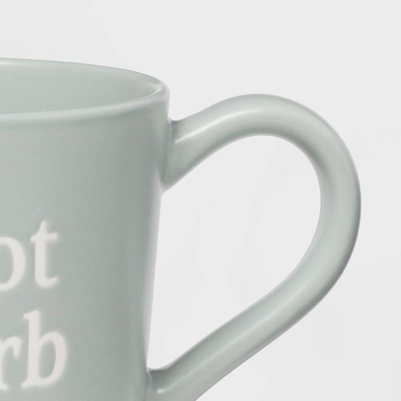 slide 3 of 3, 15oz Stoneware Do Not Disturb Mug - Threshold™: Green Coffee Cup, Dishwasher & Microwave Safe, Traditional Style, 15 oz