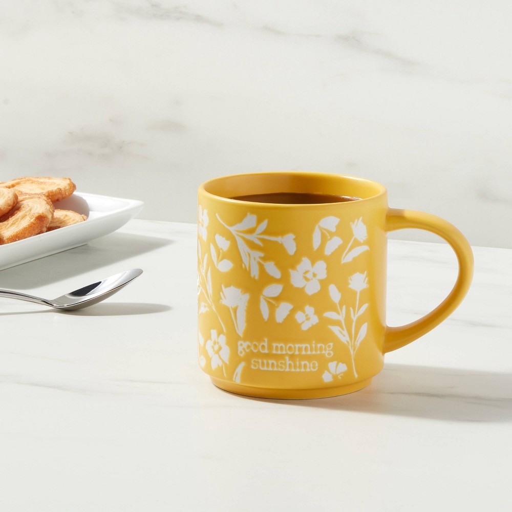 Good Morning Sunshine Giant Jumbo Coffee Mug Yellow 32oz 10 Strawberry  Street 7