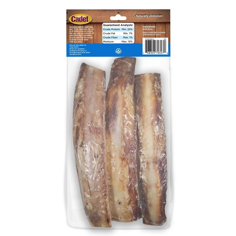 slide 2 of 4, Cadet Beef Rib Bones Jerky Dog Treats - 3pk/8.5oz, 3 ct, 8.5 oz