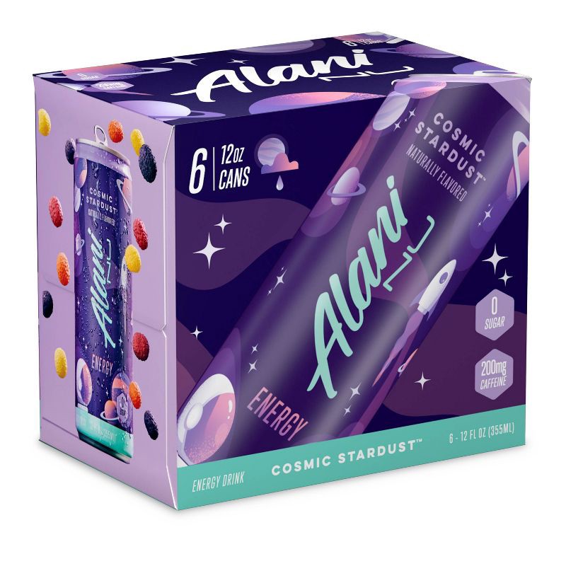 slide 1 of 3, Alani Nu Alani Cosmic Stardust Energy Drink - 6pk/12 fl oz Cans, 6 ct; 12 fl oz