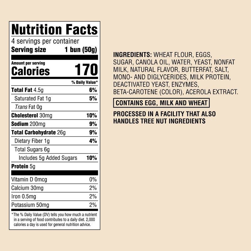 slide 4 of 4, Brioche Hamburger Buns - 7.05oz/4ct - Favorite Day™, 7.05 oz, 4 ct