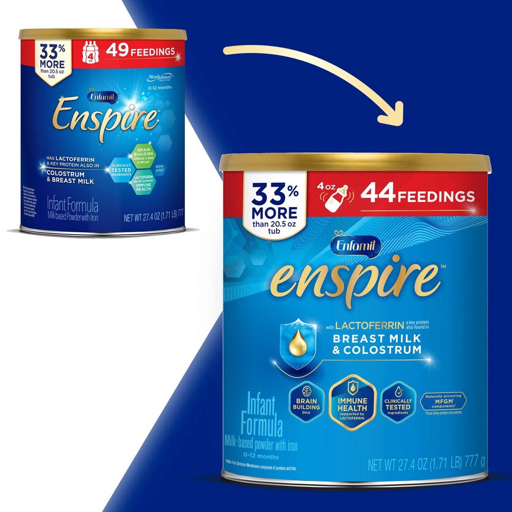 slide 2 of 7, Enfamil Enspire Powder Infant Formula - 27.4oz, 27.4 oz