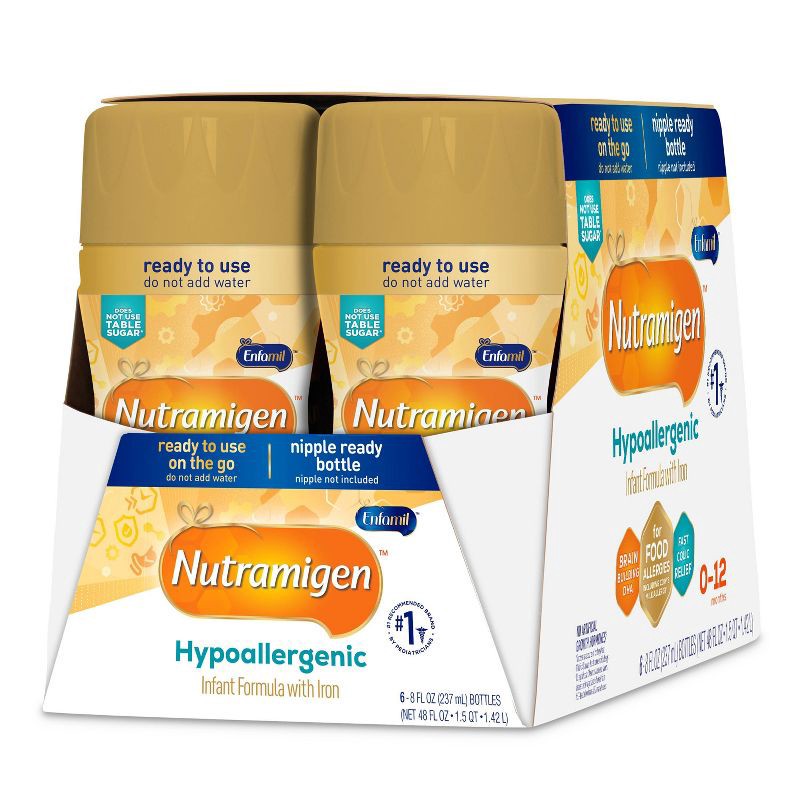 slide 12 of 12, Enfamil Nutramigen Hypoallergenic Ready to Feed Infant Formula - 8 fl oz Each/6ct, 6 ct; 8 fl oz