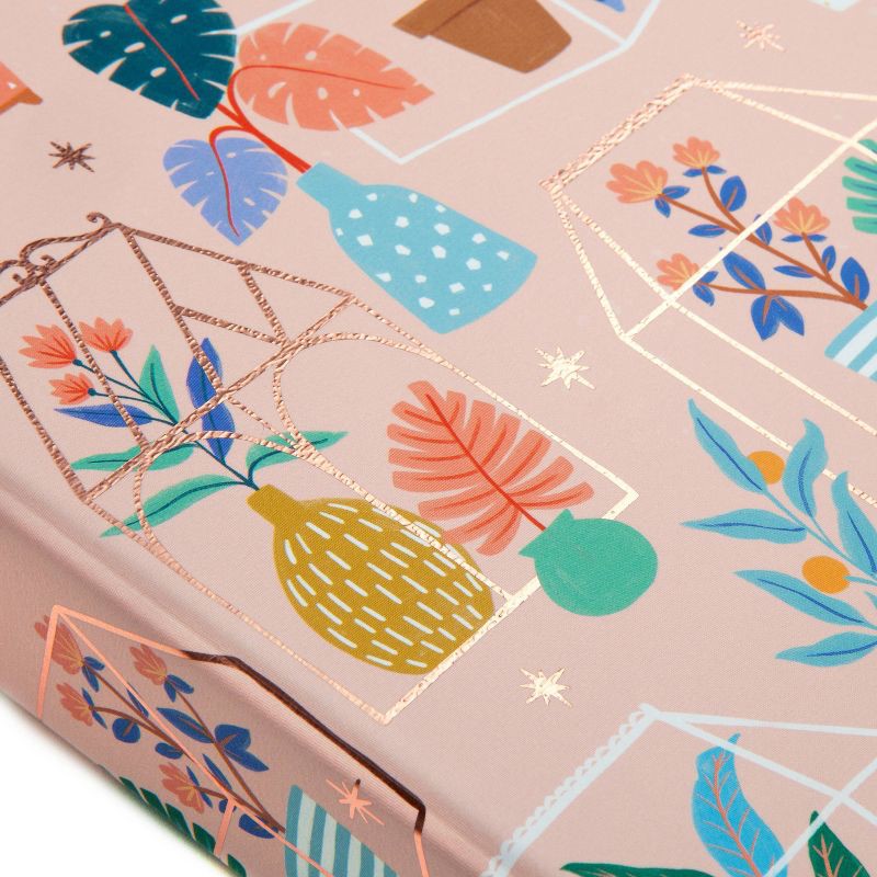 slide 4 of 5, 1" Round Ring Binder Plant Terrariums - greenroom: Cute Pink Floral Hard Cover, 175 Sheet Capacity, 100% Recycled Paper, 1 ct