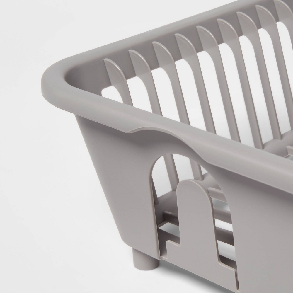 slide 4 of 4, Plastic Dish Drainer Gray - Room Essentials, 1 ct