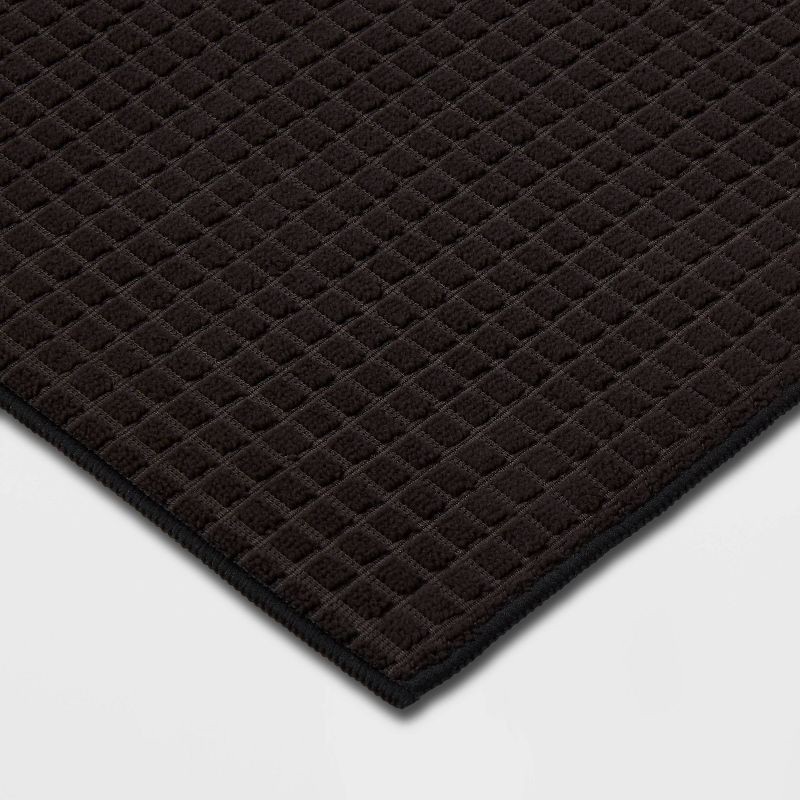 slide 3 of 3, Kitchen Drying Mat Black - Room Essentials™: Polyester Dish Mat, Machine Washable, 20"x15", 1 ct