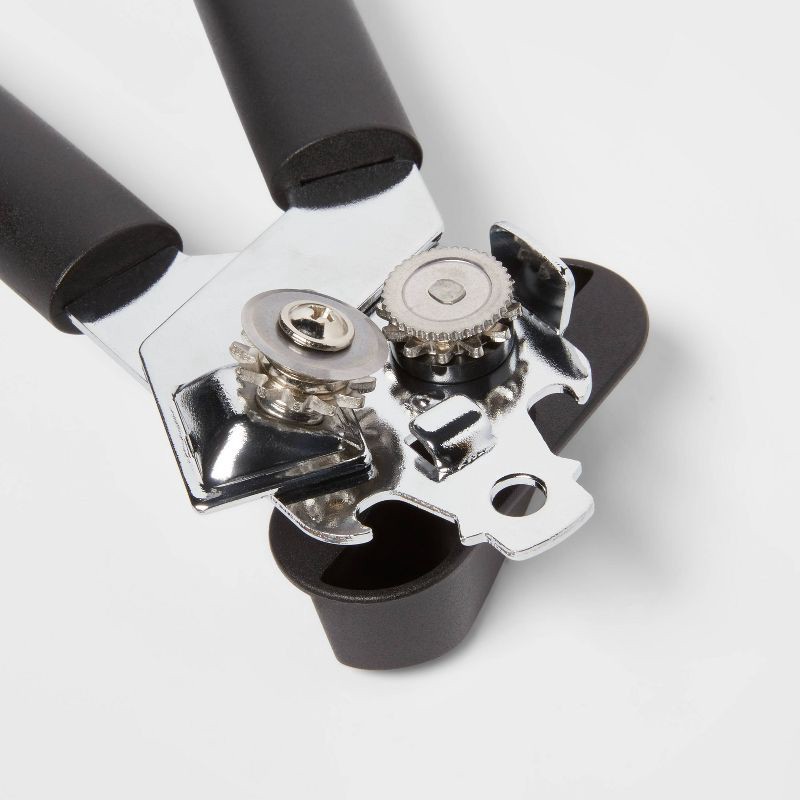 slide 3 of 3, Can Opener Black - Room Essentials™: Manual Kitchen Tool, Dishwasher-Safe, Freestanding, Plastic & Metal, 1 ct