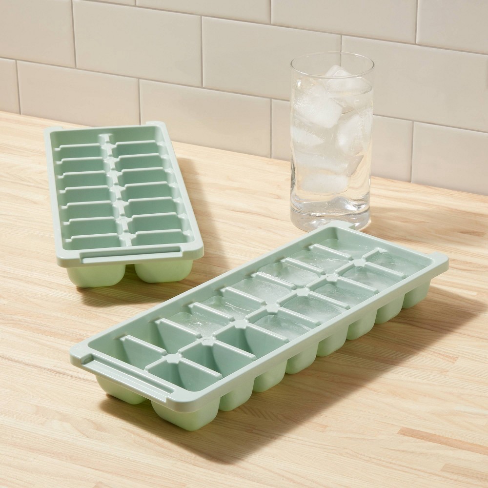 slide 2 of 3, Plastic 2pk Ice Tray Mindful Mint - Room Essentials, 2 ct