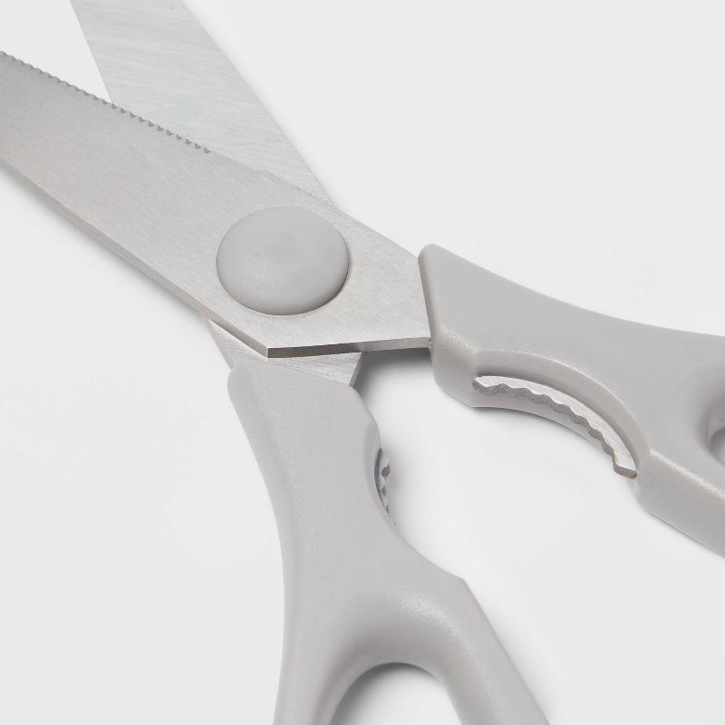 slide 3 of 3, Kitchen Shears Gray - Room Essentials™: Stainless Steel Blade, Hand Wash, Cooking Scissors, 3" Blade Length, 1 ct