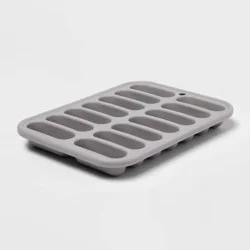 Silicone Ice Tray Gray - Room Essentials™: 14-Cavity Silicone Mold, Dishwasher-Safe, 8.55 Volume Capacity
