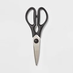 Kitchen Shears Black - Room Essentials™: Stainless Steel Blade, ABS Handle, Cooking Scissors, Hand Wash