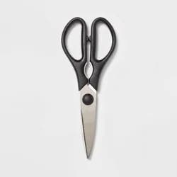 Kitchen Shears Black - Room Essentials™: Stainless Steel Blade, ABS Handle, Cooking Scissors, Hand Wash