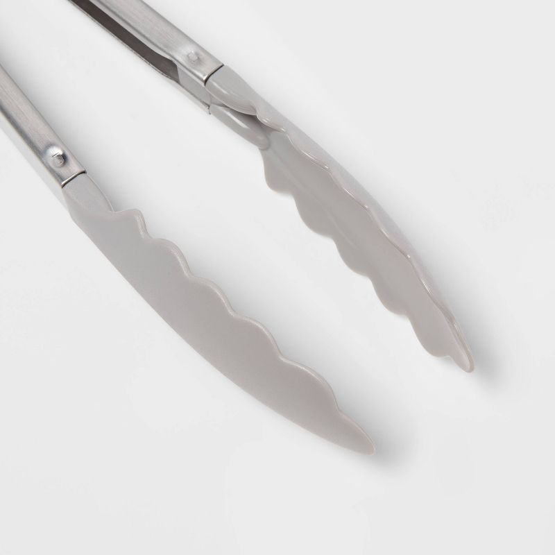 slide 3 of 3, Stainless Steel Kitchen Tongs Gray - Room Essentials™, 1 ct