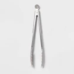 Stainless Steel Kitchen Tongs Gray - Room Essentials™: Cooking & Serving Utensil, Dishwasher-Safe, 13.68" Length