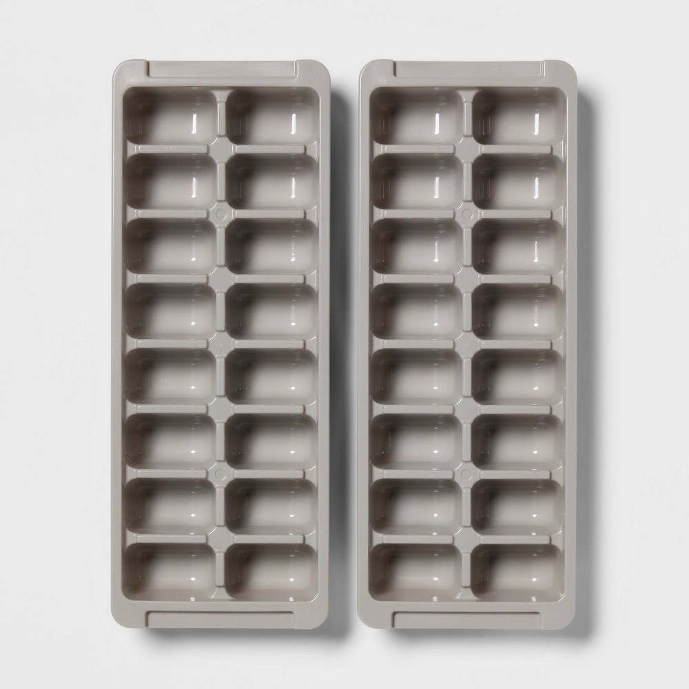 slide 3 of 3, Plastic 2pk Ice Tray Gray - Room Essentials, 2 ct