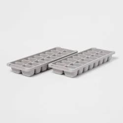 Plastic 2pk Ice Tray Gray - Room Essentials™: Dishwasher-Safe, 16 Cavities, Ice Mold for Freezer