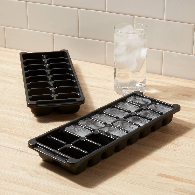 Plastic 2pk Ice Tray Black - Room Essentials™