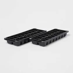 Plastic 2pk Ice Tray Black - Room Essentials™: Dishwasher-Safe, 16 Cavities, Freezer Ice Mold