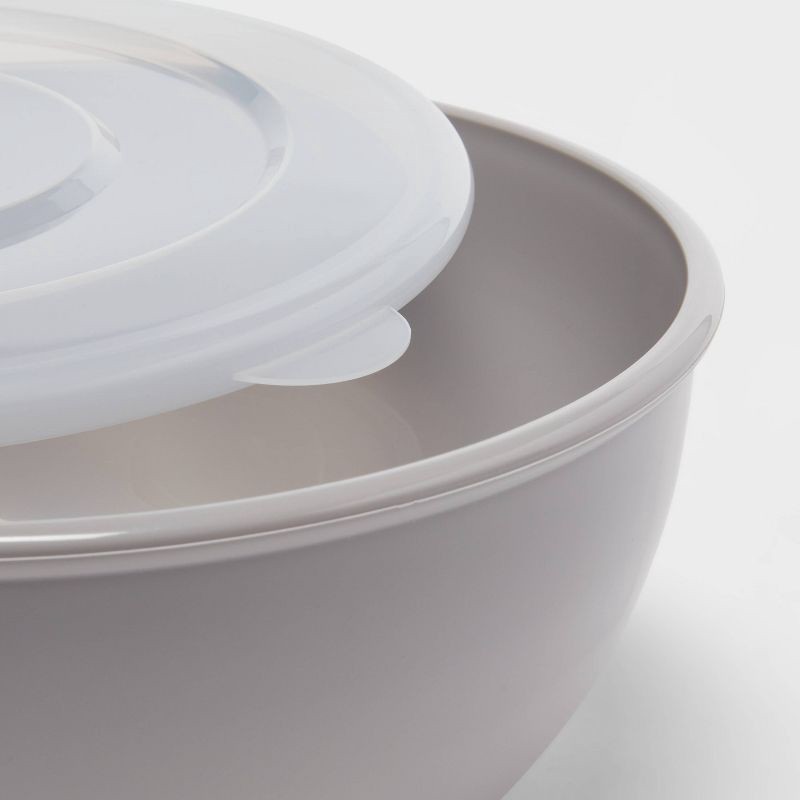 slide 3 of 3, Lidded Mixing Bowl Gray - Room Essentials™, 1 ct
