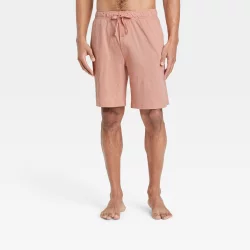 Men's 9" Solid Knit Pajama Shorts - Goodfellow & Co Pink M