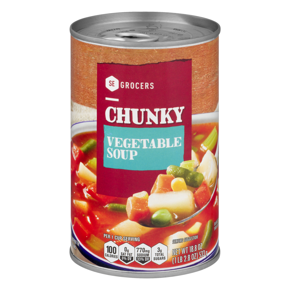 slide 1 of 1, SE Grocers Vegetable Soup Chunky, 18.8 oz
