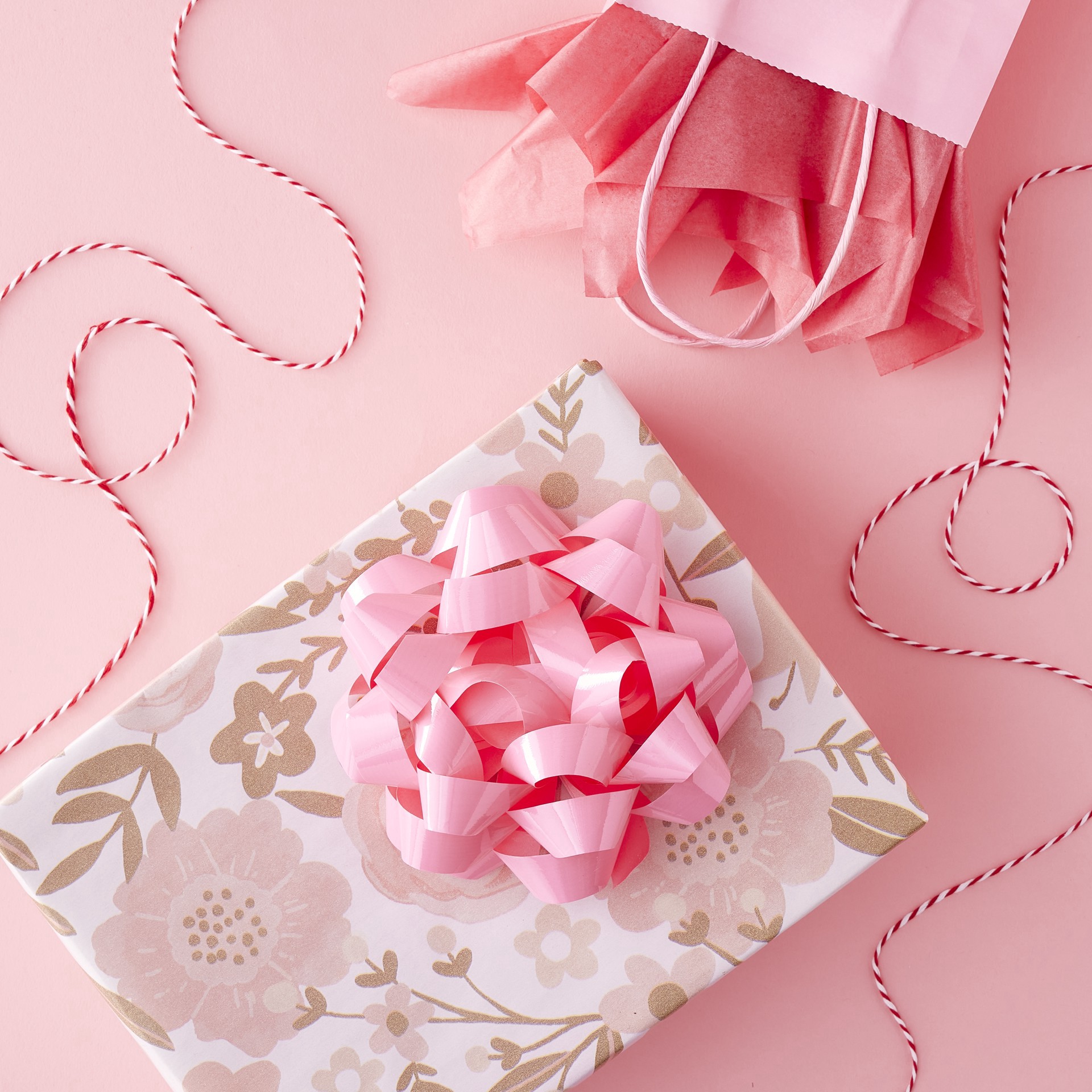 slide 3 of 3, 5.75" Pink Lacquer Gift Bow By Celebrate It, 5.75 in