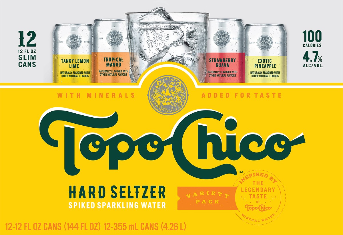 slide 4 of 9, Topo Chico Hard Seltzer, Variety Pack, 12 ct; 12 oz
