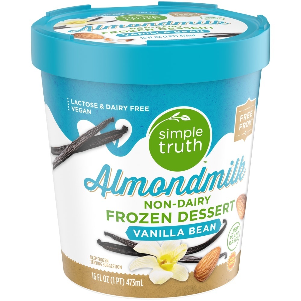 slide 1 of 1, Simple Truth Vanilla Bean Almond Frozen Dessert, 1 pint