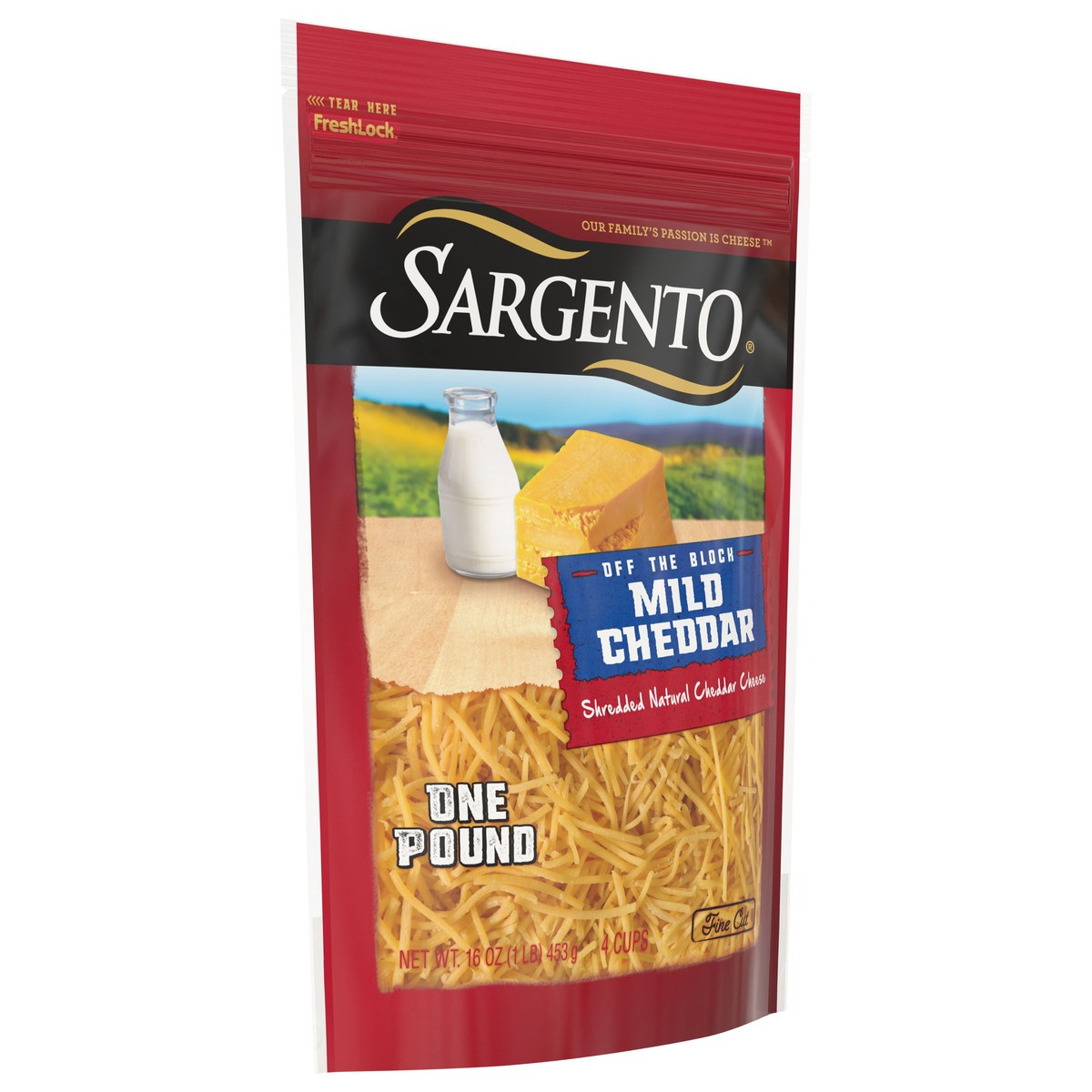 slide 9 of 12, Sargento 16 oz Off The Block Fine Cut Mild Cheddar Shredded Cheese, 16 oz