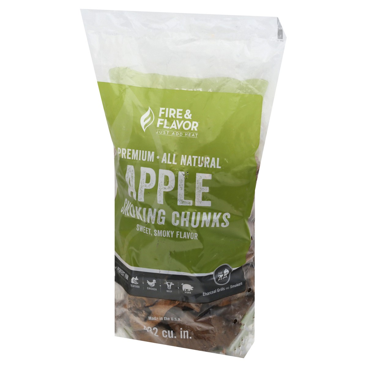 slide 6 of 10, Fire & Flavor Apple Hardwood Chunks 1 ea, 1 ct