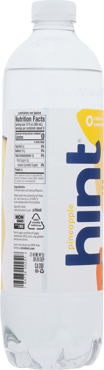 slide 4 of 9, Hint Pineapple Water - 33.8 fl oz, 33.8 fl oz